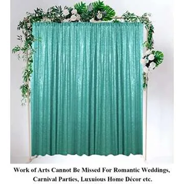Sparkling 8x8ft Sequin Curtain Backdrop for Parties