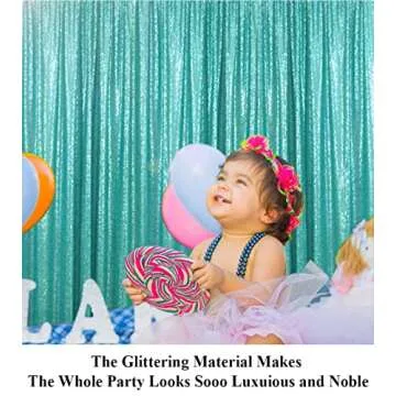Sparkling 8x8ft Sequin Curtain Backdrop for Parties