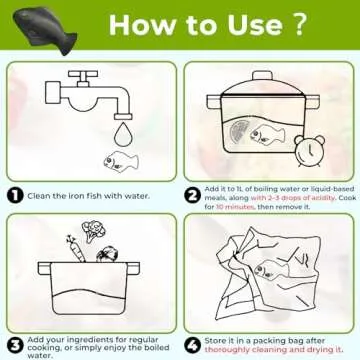 Iron Fish, 2 Pack Iron Fish for Iron Deficiency, A Natural Source of Iron, Safe Cooking Tool to Add Iron to Food and Water, Reduces Risk of Iron Deficiency, Ideal Iron Supplement for Anemia & Vegans