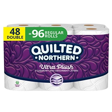 Quilted Northern Ultra Plush Toilet Paper, 48 Double Rolls, 48 = 96 Regular Rolls, 3 Ply Bath Tissue...