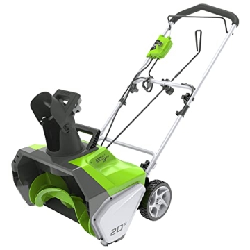 Greenworks 13 Amp Electric Snow Blower: Efficient 20-Inch Corded Solution for Winter Snow Removal