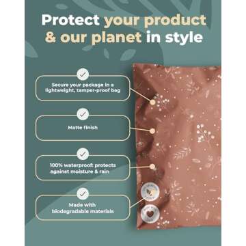 Impack Biodegradable Mailers - Eco-Friendly & Sturdy Shipping Bags (100 Pack)