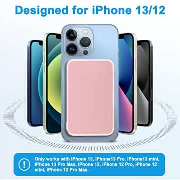 AOGUERBE Magnetic Wireless Portable Charger, 10000mAh Wireless Power Bank PD 22.5W Fast Charging wit...