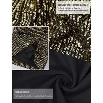 Fengbay Womens Sequin Pants High Waisted Sparkle Bell Bottoms Flare Pants Glitter Wide Leg Shiny Pants