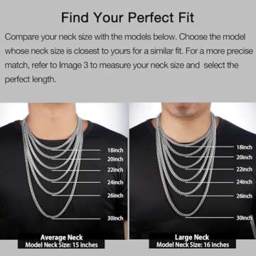 Jewlpire Silver Chain for Men Women - 6mm Cuban Link Chain Necklace, 18 Inch