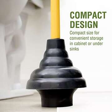 LDR Heavy Duty Toilet Flange Plunger for All Drains