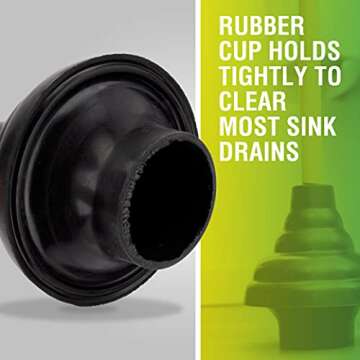 LDR Heavy Duty Toilet Flange Plunger for All Drains
