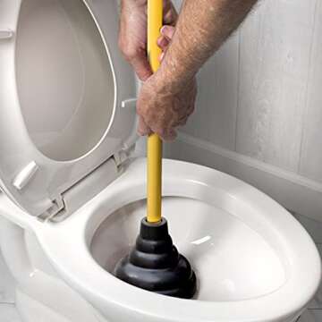 LDR Heavy Duty Toilet Flange Plunger for All Drains