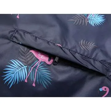 SaphiRose Adults Rain Poncho Waterproof Raincoat Jacket Hood with Pocket(Water lilIes)