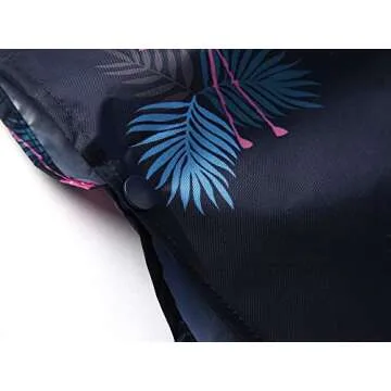 SaphiRose Adults Rain Poncho Waterproof Raincoat Jacket Hood with Pocket(Water lilIes)