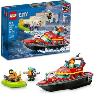 LEGO City Fire Rescue Boat 60373 for Kids Adventures