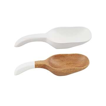 Mud Pie Wooden Scoop Server - Elegant Mango Wood Scoop