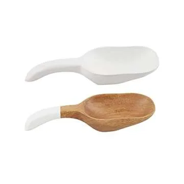 Mud Pie Wooden Scoop Server - Elegant Mango Wood Scoop