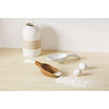 Mud Pie Wooden Scoop Server - Elegant Mango Wood Scoop