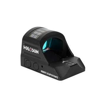 HOLOSUN HS507C X2 Red 2 MOA Dot & 32 MOA Circle Open Reflex Pistol Sight - Durable Shake-Awake Solar Failsafe Parallax-Free Aluminum Sight for Full-Sized Handguns - Green & Red Dot Options