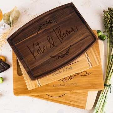Personalized Cutting Board, Housewarming Gift - 12 Designs - Wedding Gifts for Couple, Kitchen Sign ...