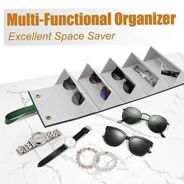 CHZZMS Travel Sunglass Organizer - 2 Pack Case