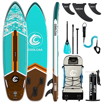 COOLCAA Inflatable Stand Up Paddle Board for Family Fun