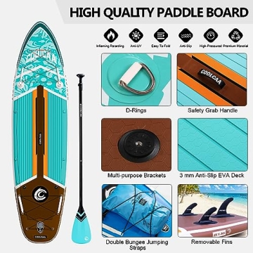 COOLCAA Inflatable Paddle Board for All Water Adventures