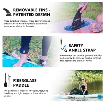 COOLCAA Inflatable Paddle Board for All Water Adventures