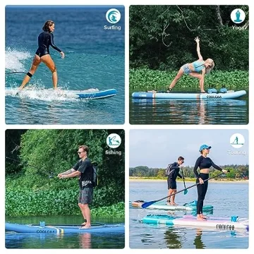 COOLCAA Inflatable Paddle Board for All Water Adventures