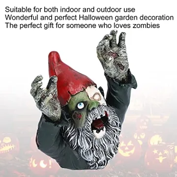 Dpofirs Zombie Gnome Outdoor Garden Statue Decoration