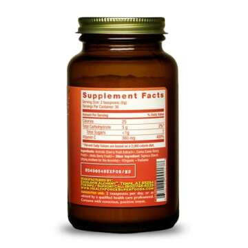 HealthForce SuperFoods Truly Natural Vitamin C - Immune Support Supplement with Camu Camu Berry - Ve...