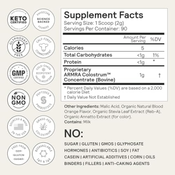 ARMRA Colostrum Premium Powder for Gut Health & Immunity