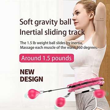 MSIUSU Smart Hula Exercise Hoops for Adults Weight Loss with 360 Degree Massage, Detachable Adjustab...