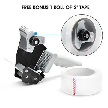 Packing Tape Dispenser Gun, Pacific Mailer 2 Inch Tape Gun Dispenser with 2 Inch Carton Packing Tape...