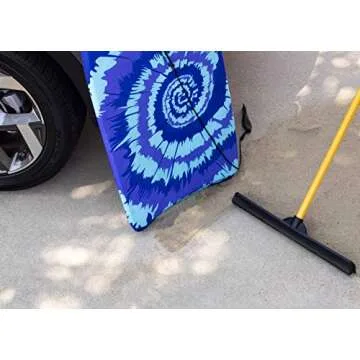 FURemover PRO Pet Hair Rubber Broom with Squeegee, 58” Telescopic Handle for Carpet, Tile and Hardwood