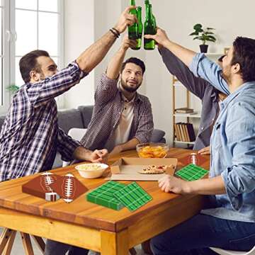 100pcs Football Napkins Football Party Supplies Decorations Disposable Paper Napkins Set for Sport Football Frenzy Game Time Tailgate Party Favors, 2 Design