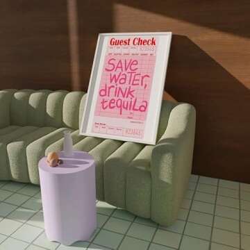 Guest Check Poster Art for Home & Bar Decor