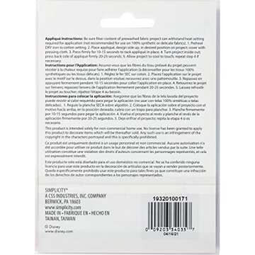 Simplicity Disney Minnie Mouse Iron On Applique Patch for Clothes, Backpacks, and Accessories, 2.75" W x 3" L, Multicolor