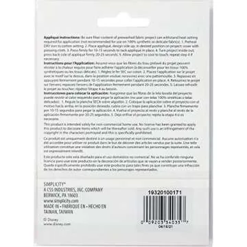 Simplicity Disney Minnie Mouse Iron On Applique Patch for Clothes, Backpacks, and Accessories, 2.75" W x 3" L, Multicolor