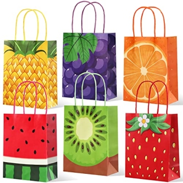 Colorful 24-Piece Summer Fruit Party Favor Bags for Celebrations