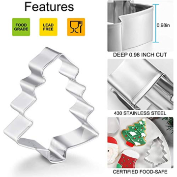4" Christmas Cookie Cutters with Recipes