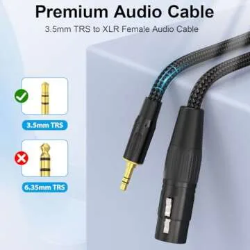 HOSONGIN XLR to 3.5mm Trs Cable for High-Quality Audio