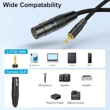 HOSONGIN XLR to 3.5mm Trs Cable for High-Quality Audio