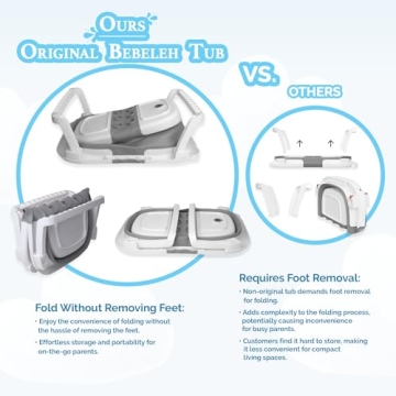 BEBELEH™ Baby Bathtub with Newborn Sling for Safe Bonding