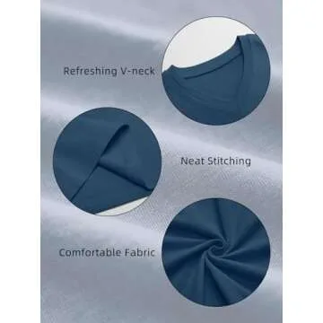 ATHMILE Womens Summer Oversized V-Neck Casual Tops