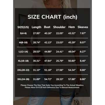 ATHMILE Womens Summer Oversized V-Neck Casual Tops