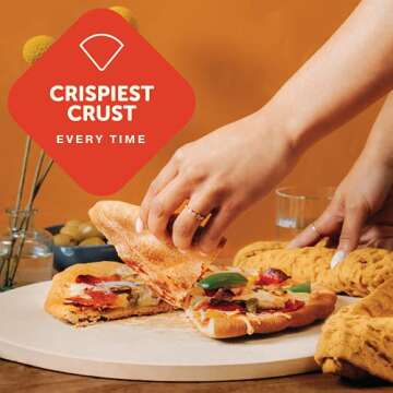 Cast Elegance Pizza Stone for Oven, Stove & Outdoor Grilling - 16” inch Round Baking Stones - Dura...