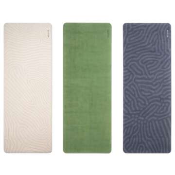 WeGym 4mm Cushioned Exercise Mat for Yoga & Pilates - Anti Slip, Polyurethane & Suede with Carrying ...