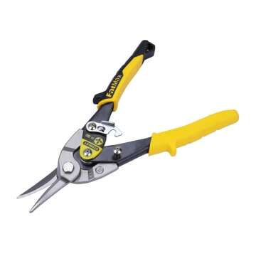 Stanley 2-14-563 "MaxSteel" straight Aviation Snips, 9.84", Black/Yellow