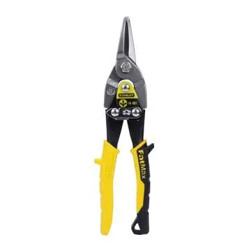 Stanley 2-14-563 "MaxSteel" straight Aviation Snips, 9.84", Black/Yellow