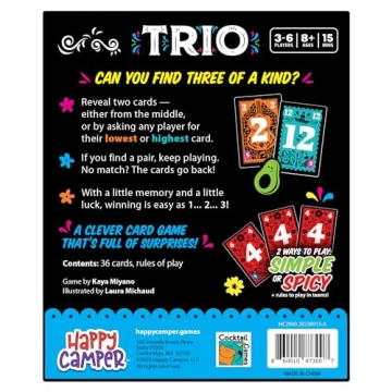Happy Camper Trio Game | Fun Family Card Game for All Ages 