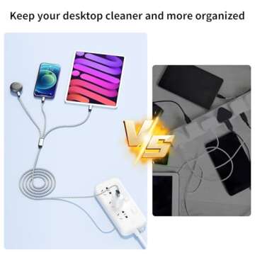 Eco-Friendly Multi Charging Cable 2Pack 4FT for All Devices