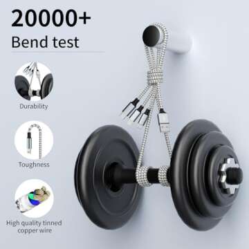 Eco-Friendly Multi Charging Cable 2Pack 4FT for All Devices