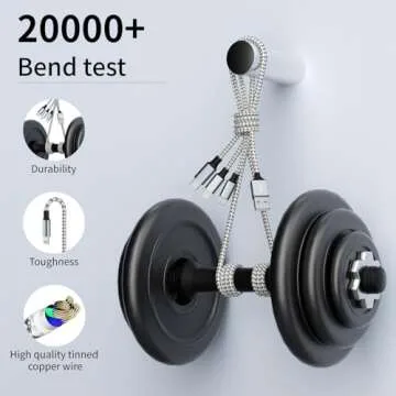 Eco-Friendly Multi Charging Cable 2Pack 4FT for All Devices